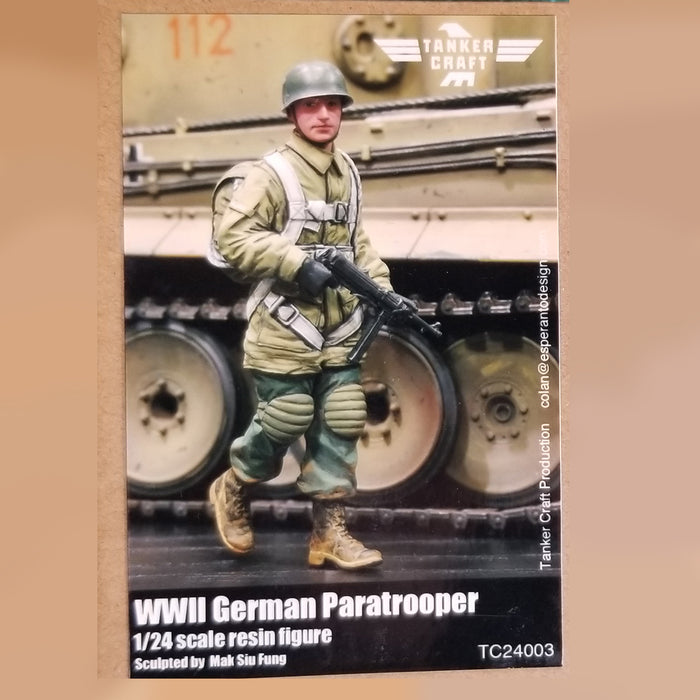 WWII German Paratrooper - 80mm 1/24 Scale Resin Figure