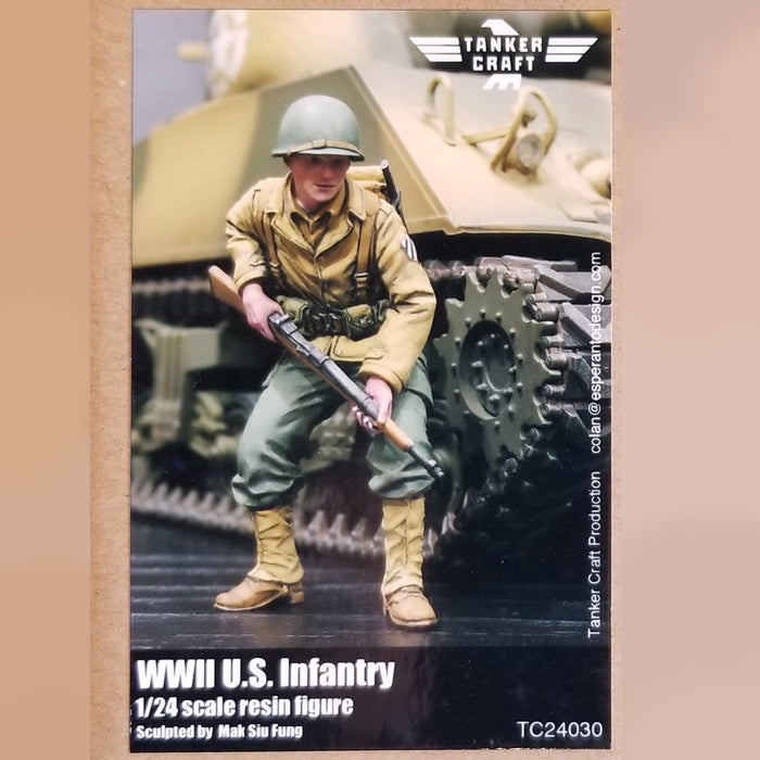 WWII U.S. Infantry - 80mm 1/24 Scale Resin Figure