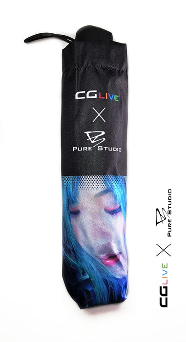 CG-LIVE X Pure Studio - 三折縮骨遮 - 碧藍術師